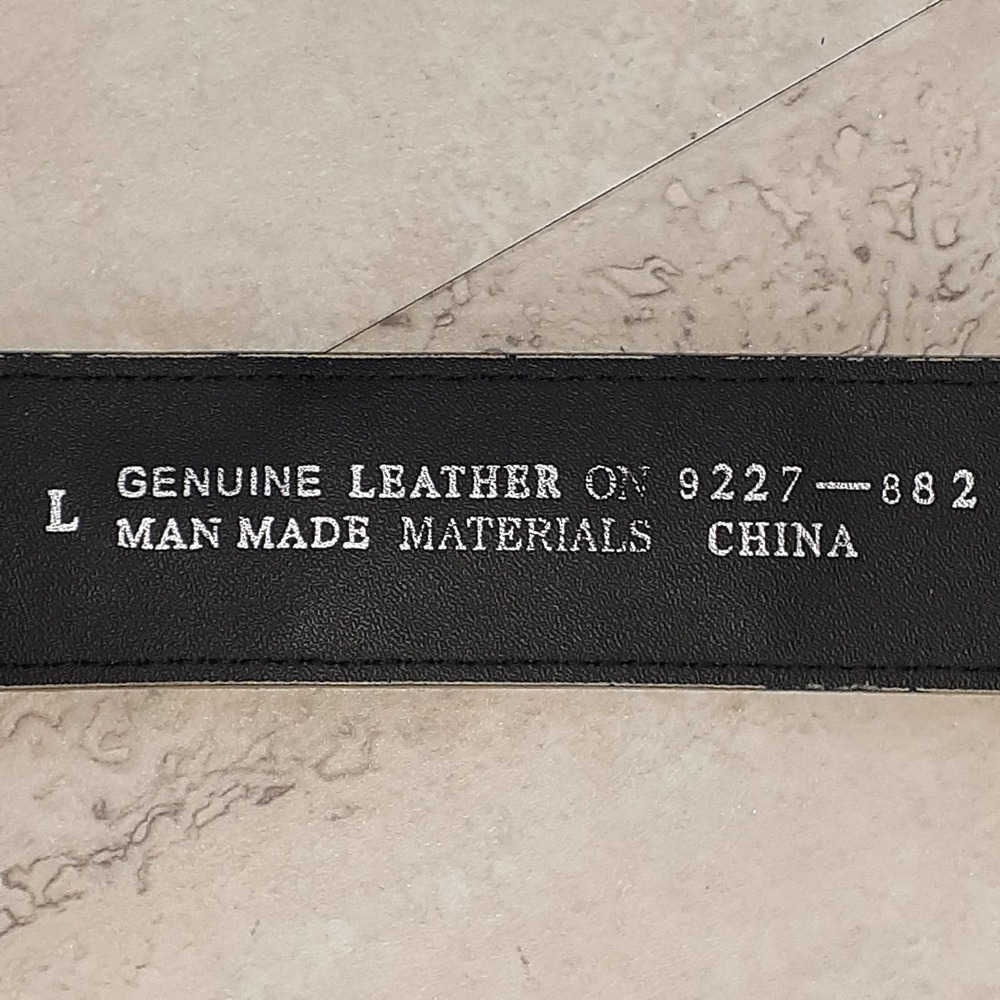 Ladies Genuine Leather Floral Embroidered / Stitched Brown Belt Size Large - Picture 3 of 8